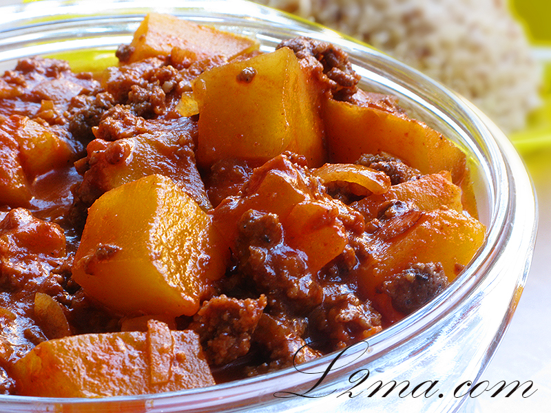 صينية اليقطين باللحمة المفرومة