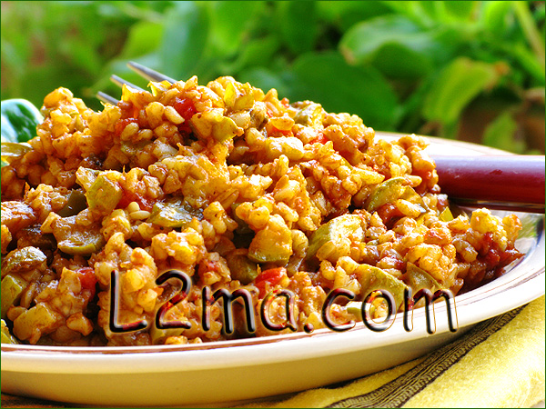 برغل بكوسا على الطريقة التركية برغل بكوسا على الطريقة التركية