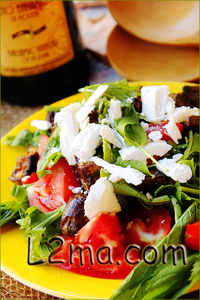 سلطة الباذنجان و الفيتا