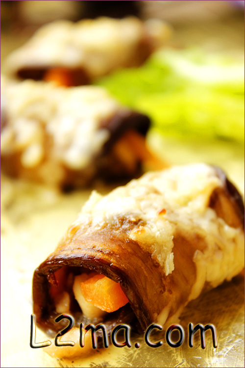 لفائف الباذنجان بصوص االكريم فريش