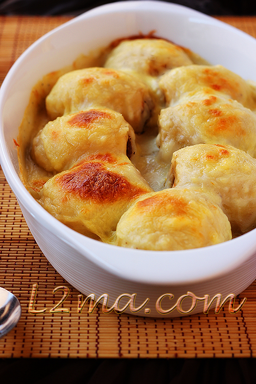 بطاطا محشية بصوص الكريم