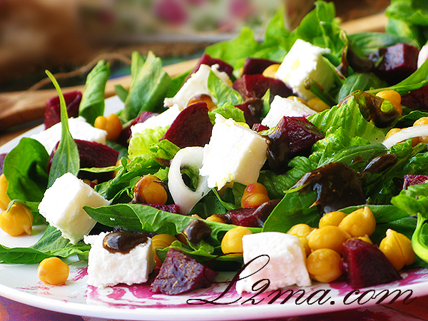 سلطة الشوندر و الحمص الرائعة