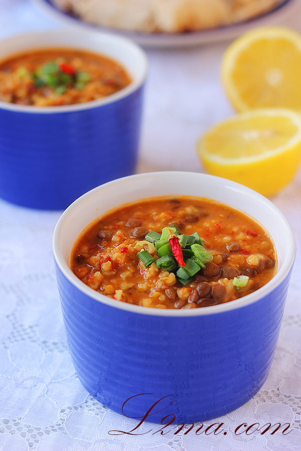 شوربة العدس السلقينية شوربة العدس السلقينية