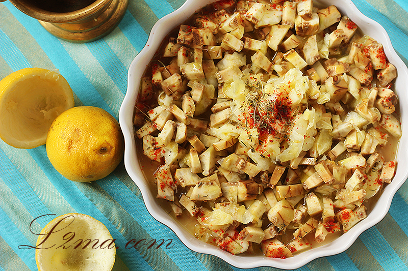 سلطة الفطر و الشوكي سلطة الفطر و الشوكي