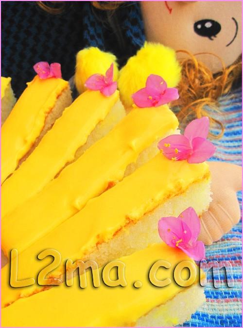 كيك بسيط بكريمة الكراميل