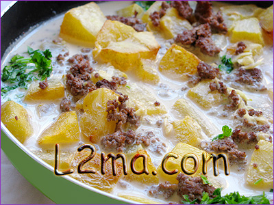 اليقطين بالطحينة اليقطين بالطحينة