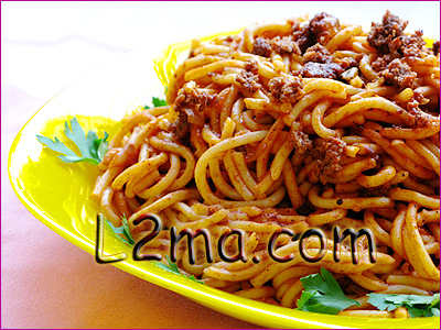 معكرونة  باللحمة