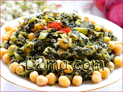 سلق و حمص يزيت