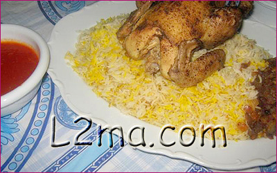 مجبوس دجاج مع الحشو والدقوس ( صلصة الطماطم ) مجبوس دجاج مع الحشو والدقوس ( صلصة الطماطم )