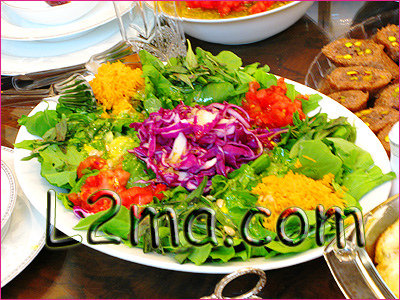 سلطة الجرجير الملونة سلطة الجرجير الملونة