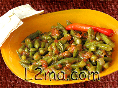 البامية بالزيت البامية بالزيت