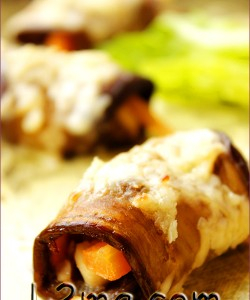 لفائف الباذنجان بصوص االكريم فريش