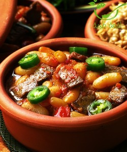 صينية الفاصوليا البيضاء بالبسطرما