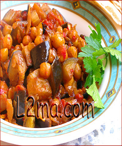 صحن الباذنجان بحمص على الطريقة التركية