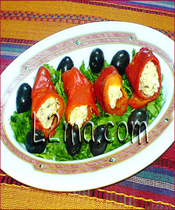 لفائف الفليفلة مع جبنة الفيتا