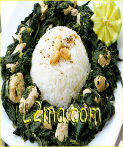 الملوخية الخضراء بالدجاج